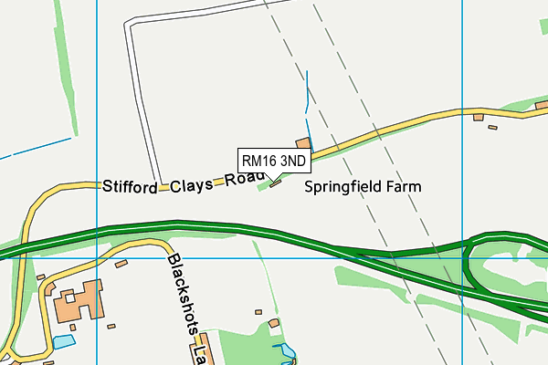 RM16 3ND map - OS VectorMap District (Ordnance Survey) RM16 3ND map - OS VectorMap District (Ordnance Survey)
