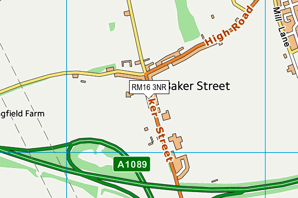 RM16 3NR map - OS VectorMap District (Ordnance Survey) RM16 3NR map - OS VectorMap District (Ordnance Survey)