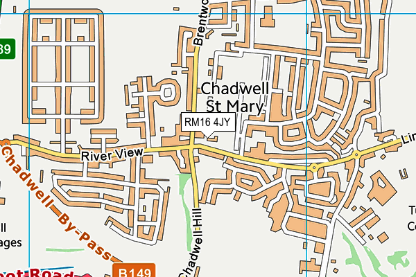 RM16 4JY map - OS VectorMap District (Ordnance Survey) RM16 4JY map - OS VectorMap District (Ordnance Survey)