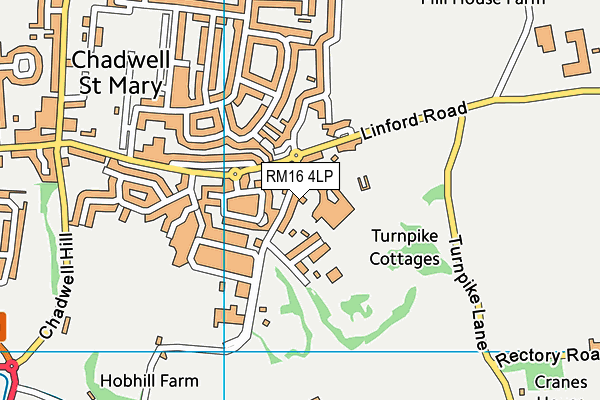 RM16 4LP map - OS VectorMap District (Ordnance Survey) RM16 4LP map - OS VectorMap District (Ordnance Survey)