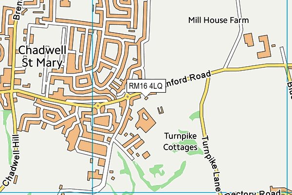 RM16 4LQ map - OS VectorMap District (Ordnance Survey) RM16 4LQ map - OS VectorMap District (Ordnance Survey)