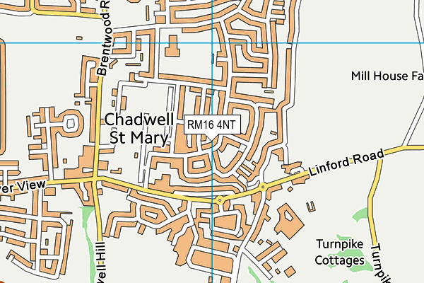 RM16 4NT map - OS VectorMap District (Ordnance Survey) RM16 4NT map - OS VectorMap District (Ordnance Survey)