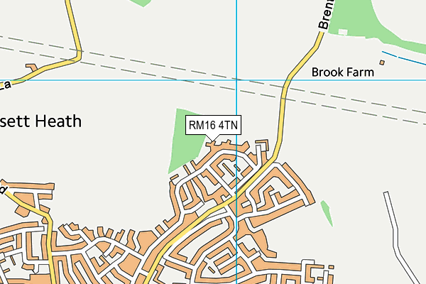 RM16 4TN map - OS VectorMap District (Ordnance Survey) RM16 4TN map - OS VectorMap District (Ordnance Survey)