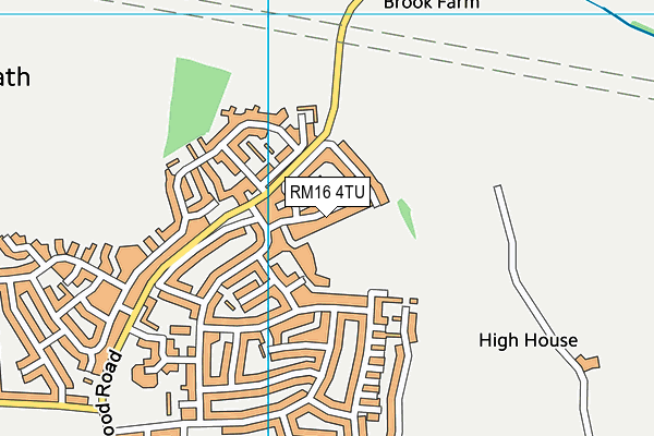 RM16 4TU map - OS VectorMap District (Ordnance Survey) RM16 4TU map - OS VectorMap District (Ordnance Survey)