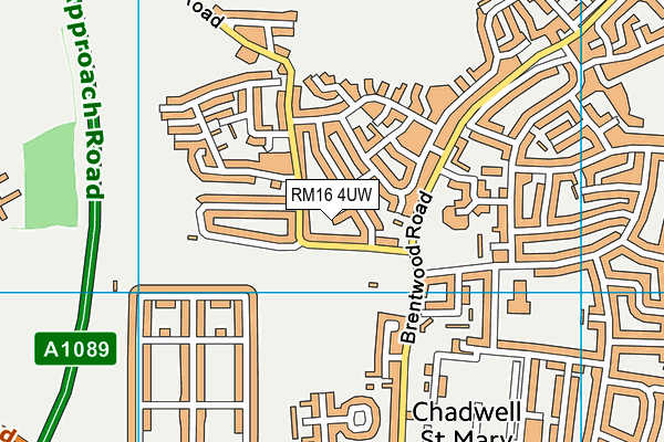RM16 4UW map - OS VectorMap District (Ordnance Survey) RM16 4UW map - OS VectorMap District (Ordnance Survey)