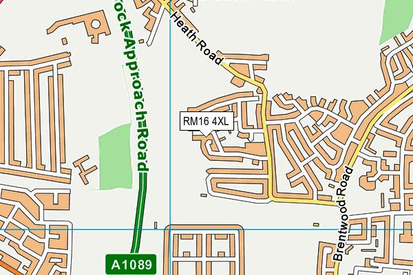 RM16 4XL map - OS VectorMap District (Ordnance Survey) RM16 4XL map - OS VectorMap District (Ordnance Survey)