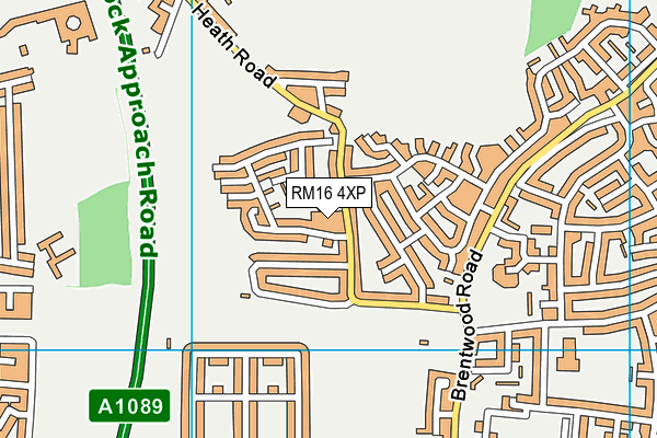 RM16 4XP map - OS VectorMap District (Ordnance Survey) RM16 4XP map - OS VectorMap District (Ordnance Survey)