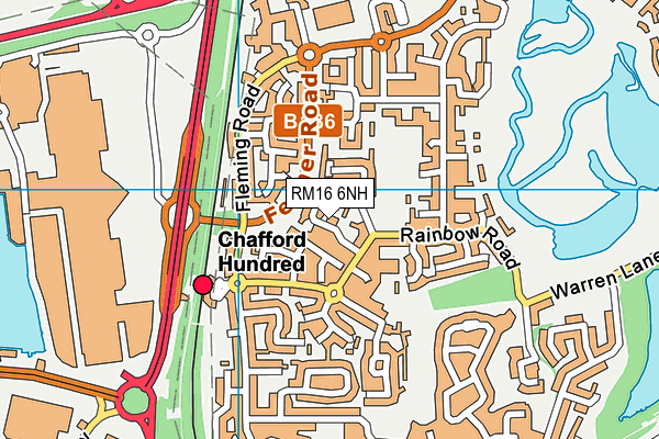 RM16 6NH map - OS VectorMap District (Ordnance Survey)