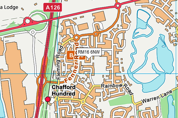 RM16 6NW map - OS VectorMap District (Ordnance Survey) RM16 6NW map - OS VectorMap District (Ordnance Survey)