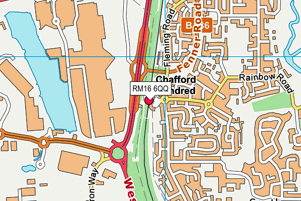 RM16 6QQ map - OS VectorMap District (Ordnance Survey) RM16 6QQ map - OS VectorMap District (Ordnance Survey)