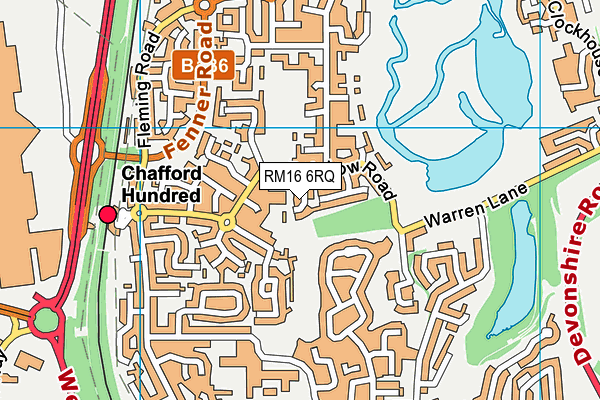 RM16 6RQ map - OS VectorMap District (Ordnance Survey) RM16 6RQ map - OS VectorMap District (Ordnance Survey)