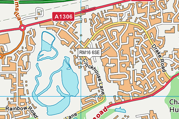 RM16 6SE map - OS VectorMap District (Ordnance Survey) RM16 6SE map - OS VectorMap District (Ordnance Survey)