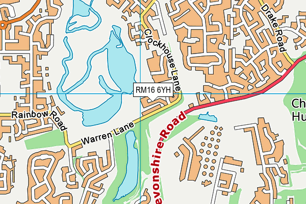 RM16 6YH map - OS VectorMap District (Ordnance Survey) RM16 6YH map - OS VectorMap District (Ordnance Survey)