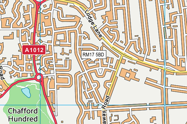 RM17 5BD map - OS VectorMap District (Ordnance Survey) RM17 5BD map - OS VectorMap District (Ordnance Survey)