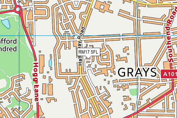 RM17 5FL map - OS VectorMap District (Ordnance Survey) RM17 5FL map - OS VectorMap District (Ordnance Survey)