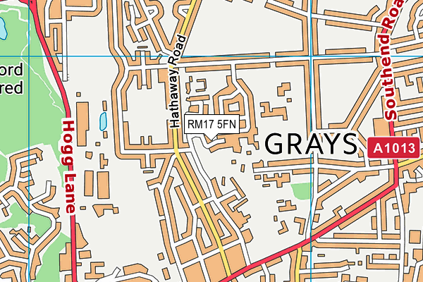 RM17 5FN map - OS VectorMap District (Ordnance Survey) RM17 5FN map - OS VectorMap District (Ordnance Survey)