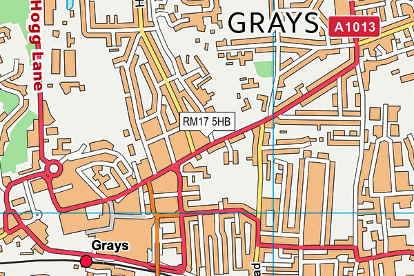 RM17 5HB map - OS VectorMap District (Ordnance Survey) RM17 5HB map - OS VectorMap District (Ordnance Survey)