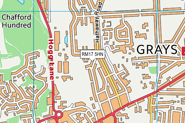RM17 5HN map - OS VectorMap District (Ordnance Survey) RM17 5HN map - OS VectorMap District (Ordnance Survey)