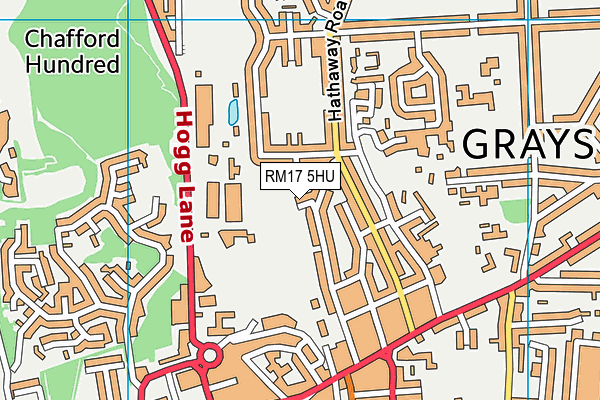 RM17 5HU map - OS VectorMap District (Ordnance Survey) RM17 5HU map - OS VectorMap District (Ordnance Survey)