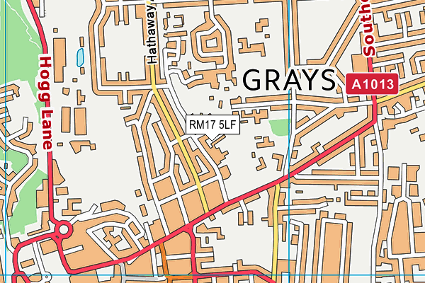 RM17 5LF map - OS VectorMap District (Ordnance Survey) RM17 5LF map - OS VectorMap District (Ordnance Survey)