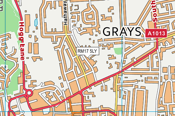 RM17 5LY map - OS VectorMap District (Ordnance Survey) RM17 5LY map - OS VectorMap District (Ordnance Survey)