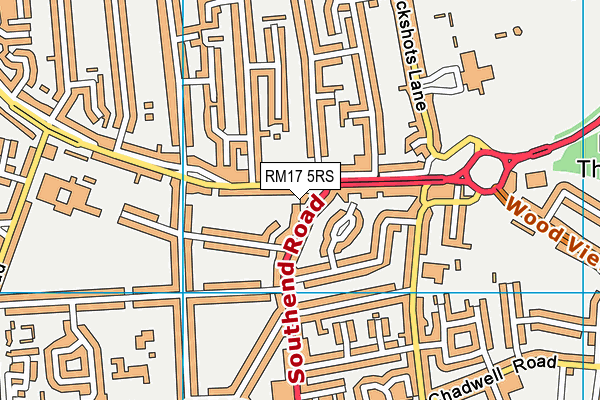 RM17 5RS map - OS VectorMap District (Ordnance Survey) RM17 5RS map - OS VectorMap District (Ordnance Survey)