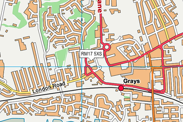 RM17 5XS map - OS VectorMap District (Ordnance Survey) RM17 5XS map - OS VectorMap District (Ordnance Survey)