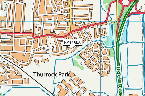 RM17 6EA map - OS VectorMap District (Ordnance Survey) RM17 6EA map - OS VectorMap District (Ordnance Survey)