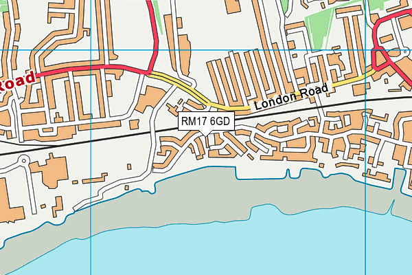 RM17 6GD map - OS VectorMap District (Ordnance Survey) RM17 6GD map - OS VectorMap District (Ordnance Survey)