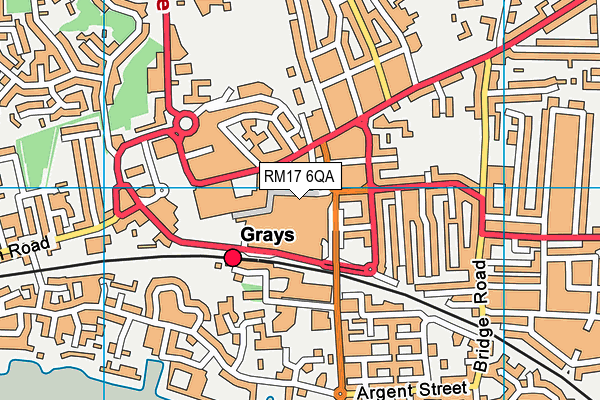 RM17 6QA map - OS VectorMap District (Ordnance Survey) RM17 6QA map - OS VectorMap District (Ordnance Survey)