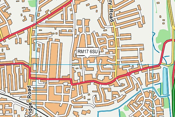 RM17 6SU map - OS VectorMap District (Ordnance Survey) RM17 6SU map - OS VectorMap District (Ordnance Survey)