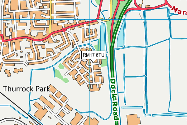 RM17 6TU map - OS VectorMap District (Ordnance Survey) RM17 6TU map - OS VectorMap District (Ordnance Survey)