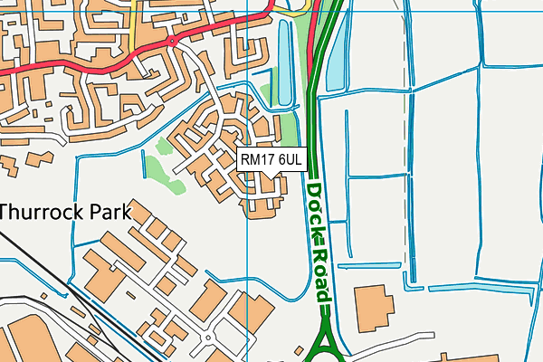 RM17 6UL map - OS VectorMap District (Ordnance Survey) RM17 6UL map - OS VectorMap District (Ordnance Survey)