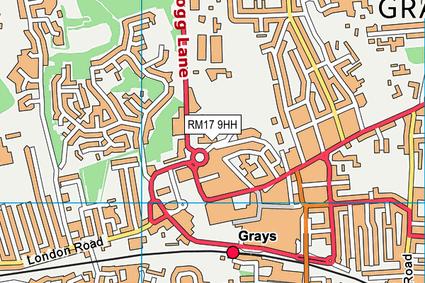 RM17 9HH map - OS VectorMap District (Ordnance Survey) RM17 9HH map - OS VectorMap District (Ordnance Survey)