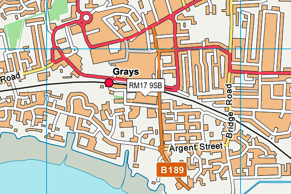 RM17 9SB map - OS VectorMap District (Ordnance Survey) RM17 9SB map - OS VectorMap District (Ordnance Survey)