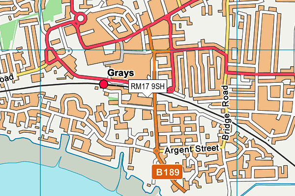 RM17 9SH map - OS VectorMap District (Ordnance Survey) RM17 9SH map - OS VectorMap District (Ordnance Survey)
