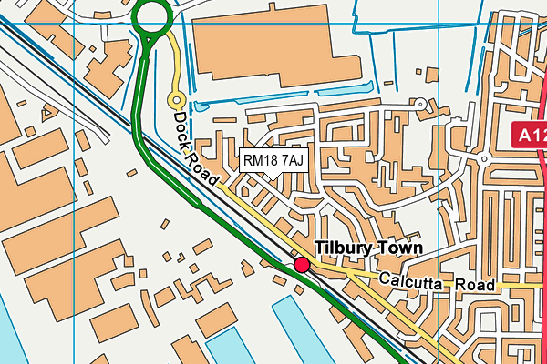 RM18 7AJ map - OS VectorMap District (Ordnance Survey) RM18 7AJ map - OS VectorMap District (Ordnance Survey)