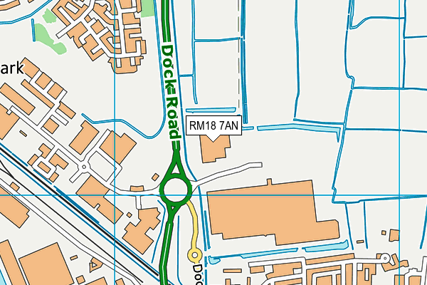 RM18 7AN map - OS VectorMap District (Ordnance Survey) RM18 7AN map - OS VectorMap District (Ordnance Survey)