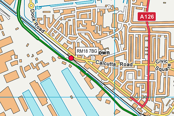 RM18 7BG map - OS VectorMap District (Ordnance Survey) RM18 7BG map - OS VectorMap District (Ordnance Survey)