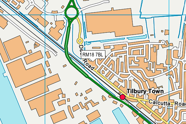 RM18 7BL map - OS VectorMap District (Ordnance Survey) RM18 7BL map - OS VectorMap District (Ordnance Survey)