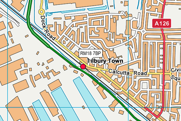 RM18 7BP map - OS VectorMap District (Ordnance Survey) RM18 7BP map - OS VectorMap District (Ordnance Survey)