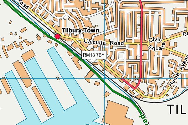 RM18 7BY map - OS VectorMap District (Ordnance Survey) RM18 7BY map - OS VectorMap District (Ordnance Survey)