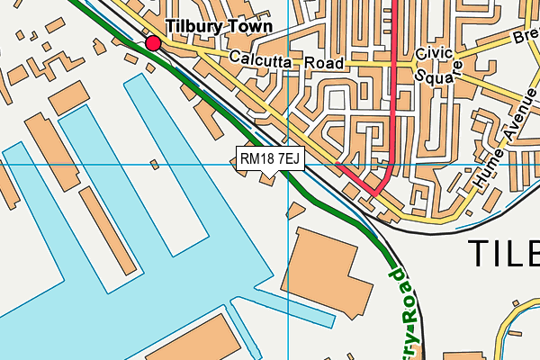 RM18 7EJ map - OS VectorMap District (Ordnance Survey) RM18 7EJ map - OS VectorMap District (Ordnance Survey)
