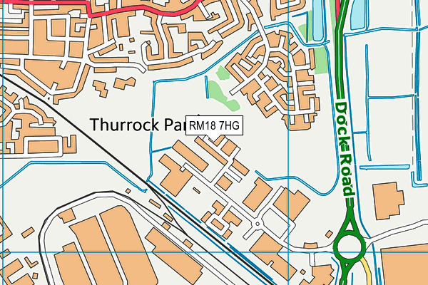 RM18 7HG map - OS VectorMap District (Ordnance Survey) RM18 7HG map - OS VectorMap District (Ordnance Survey)