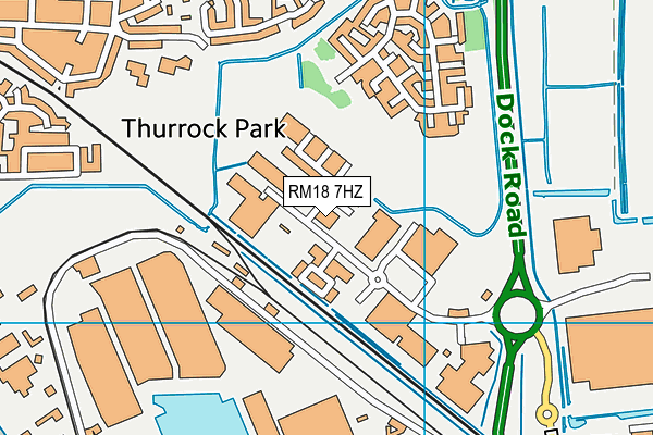 RM18 7HZ map - OS VectorMap District (Ordnance Survey) RM18 7HZ map - OS VectorMap District (Ordnance Survey)