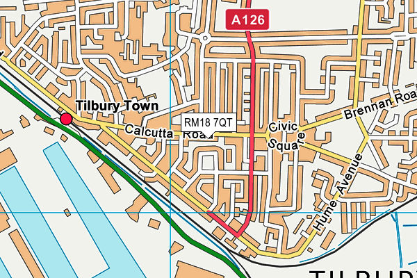 RM18 7QT map - OS VectorMap District (Ordnance Survey) RM18 7QT map - OS VectorMap District (Ordnance Survey)