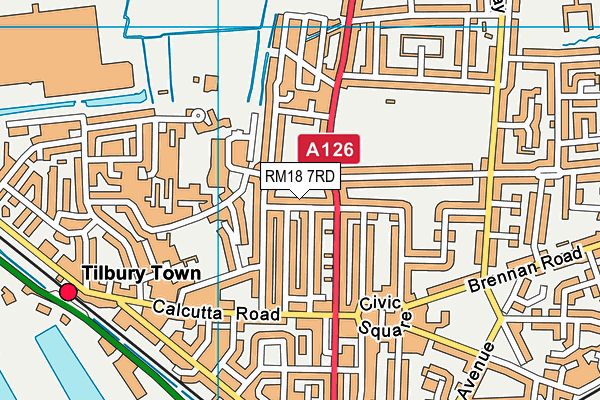 RM18 7RD map - OS VectorMap District (Ordnance Survey) RM18 7RD map - OS VectorMap District (Ordnance Survey)