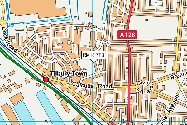 RM18 7TB map - OS VectorMap District (Ordnance Survey) RM18 7TB map - OS VectorMap District (Ordnance Survey)