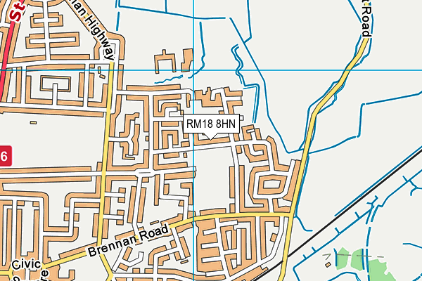 RM18 8HN map - OS VectorMap District (Ordnance Survey) RM18 8HN map - OS VectorMap District (Ordnance Survey)