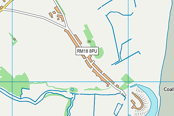 RM18 8PU map - OS VectorMap District (Ordnance Survey) RM18 8PU map - OS VectorMap District (Ordnance Survey)